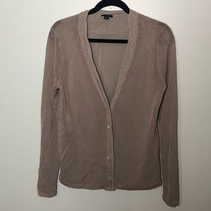 Ann Taylor gold and tan Cardigan